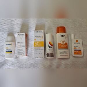 Lot of 6 European Sunscreens